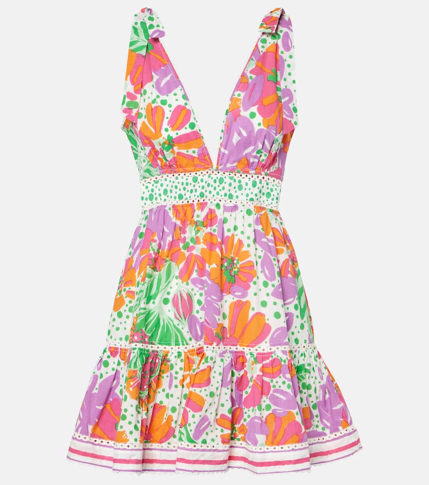 Cara printed cotton minidress