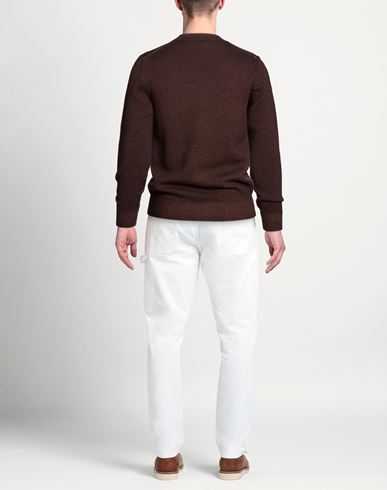 Man Sweater Dark brown Size 42 Merino Wool