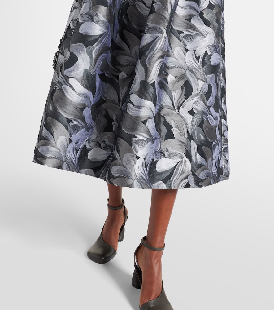 Jacquard midi skirt