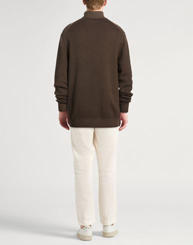 Man Turtleneck Dark brown Size 44 Virgin Wool