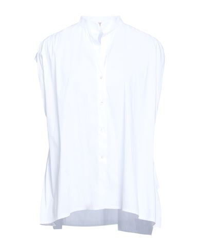 Woman Shirt White Size 8 Cotton, Polyamide, Elastane