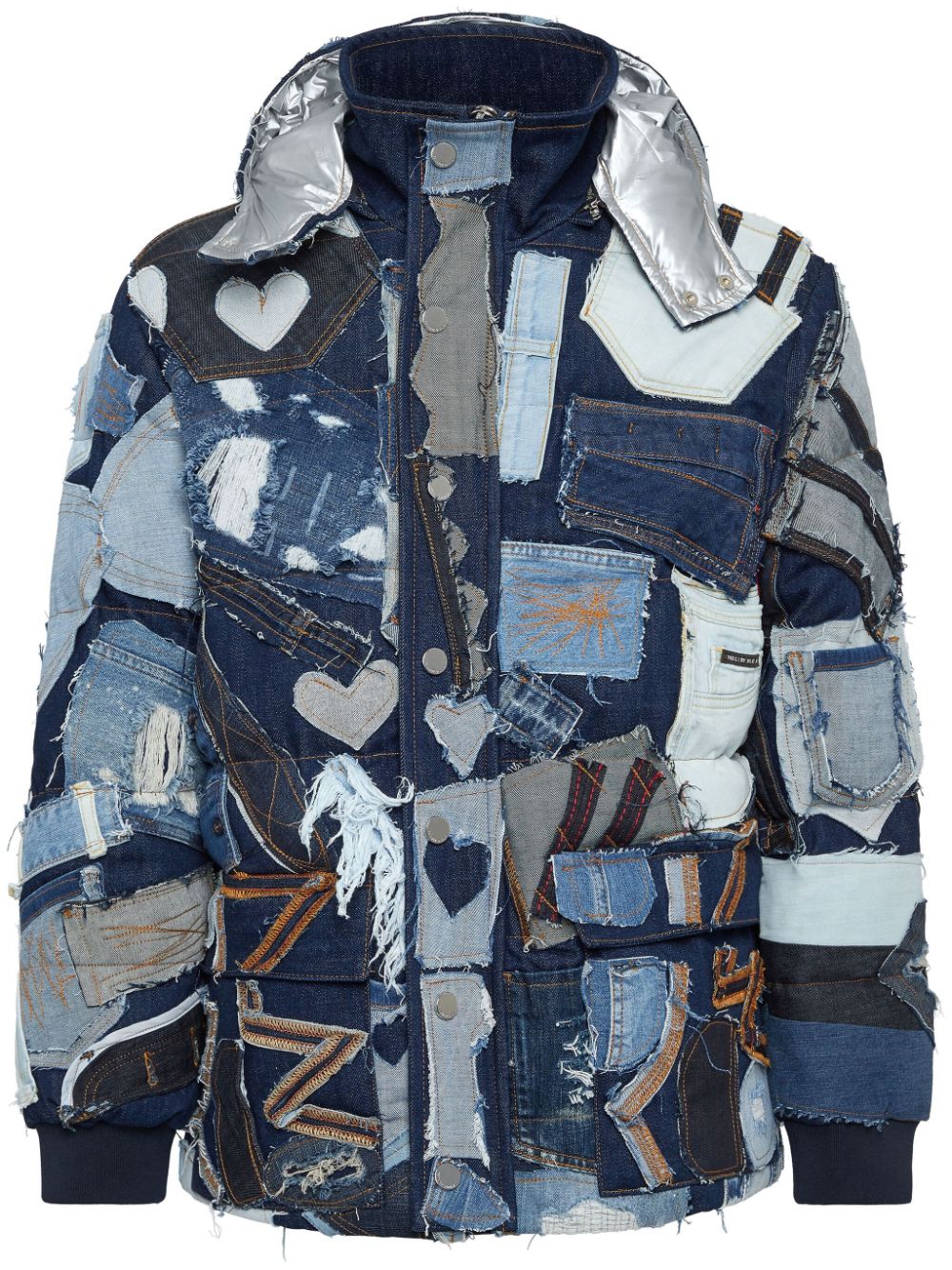 Patchwork denim jacket - Blue