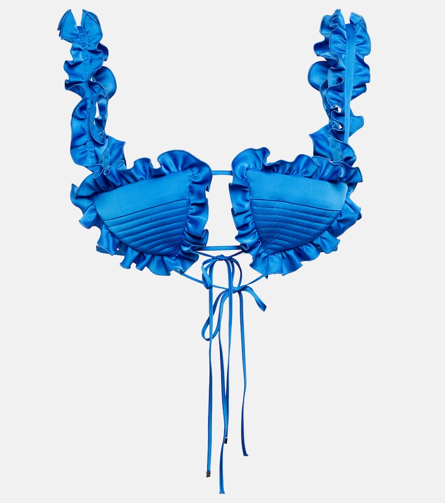 Glory ruffled satin bralette