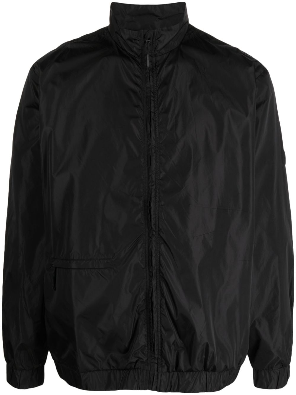 High-neck lightweight jacket - Black
