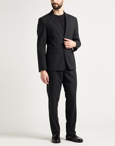 Man Suit Black Size 34 Polyester, Virgin Wool, Elastane