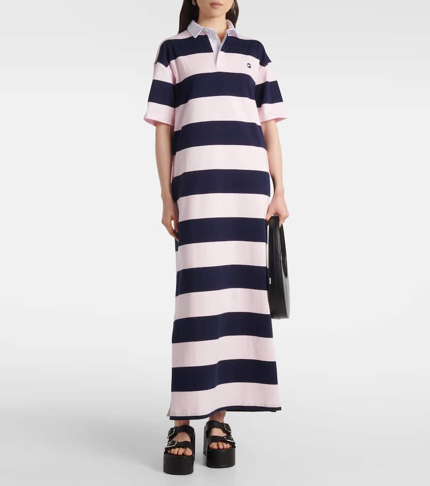Striped cotton maxi dress