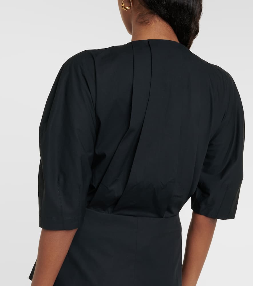 Georgia pleated cotton poplin top
