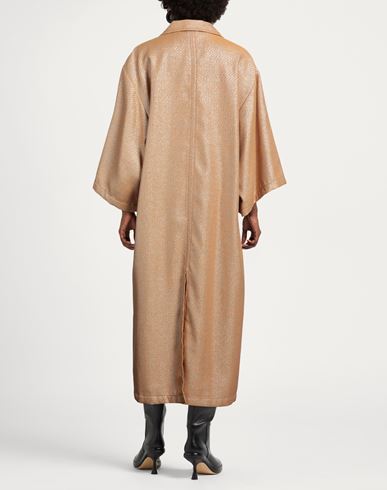 Forte_forte Woman Overcoat & Trench Coat Camel Size 2 Cotton, Polyester, Metallic Polyester