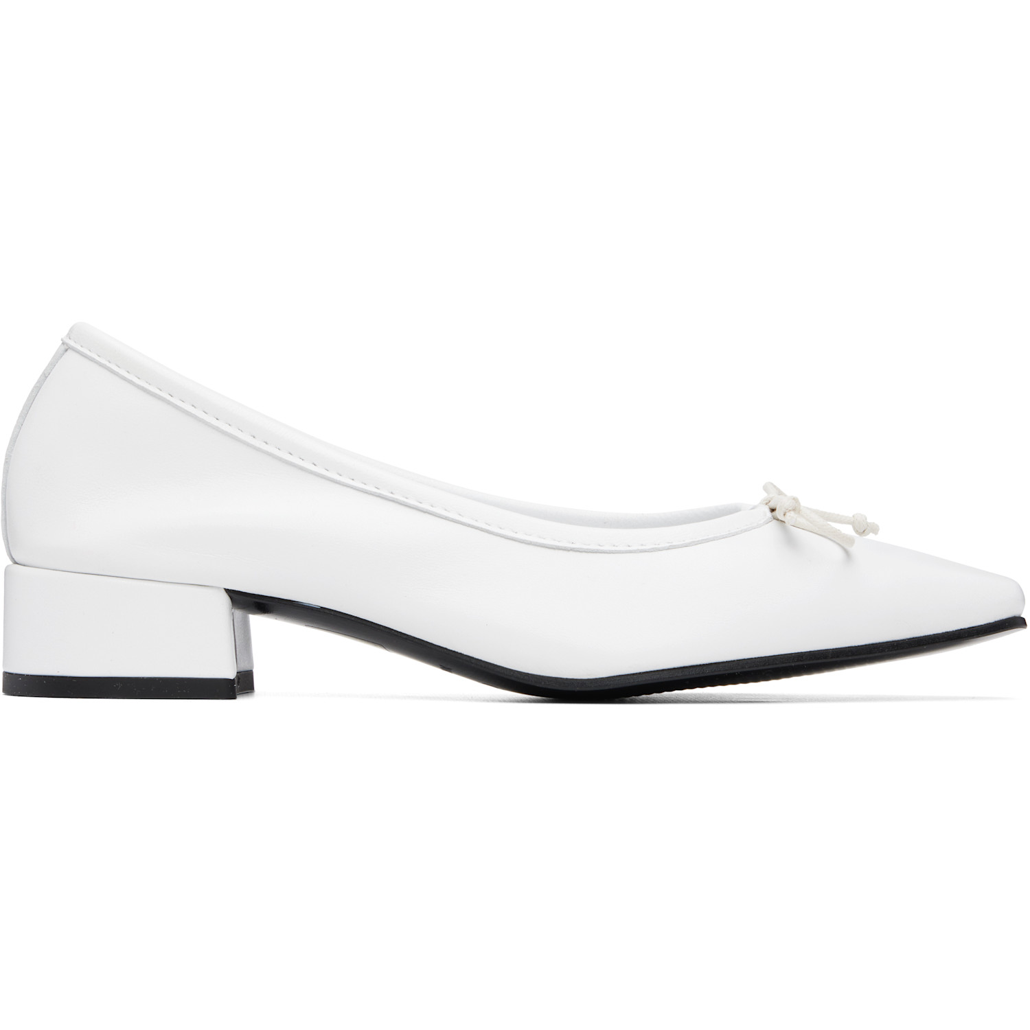 White Mina Heels
