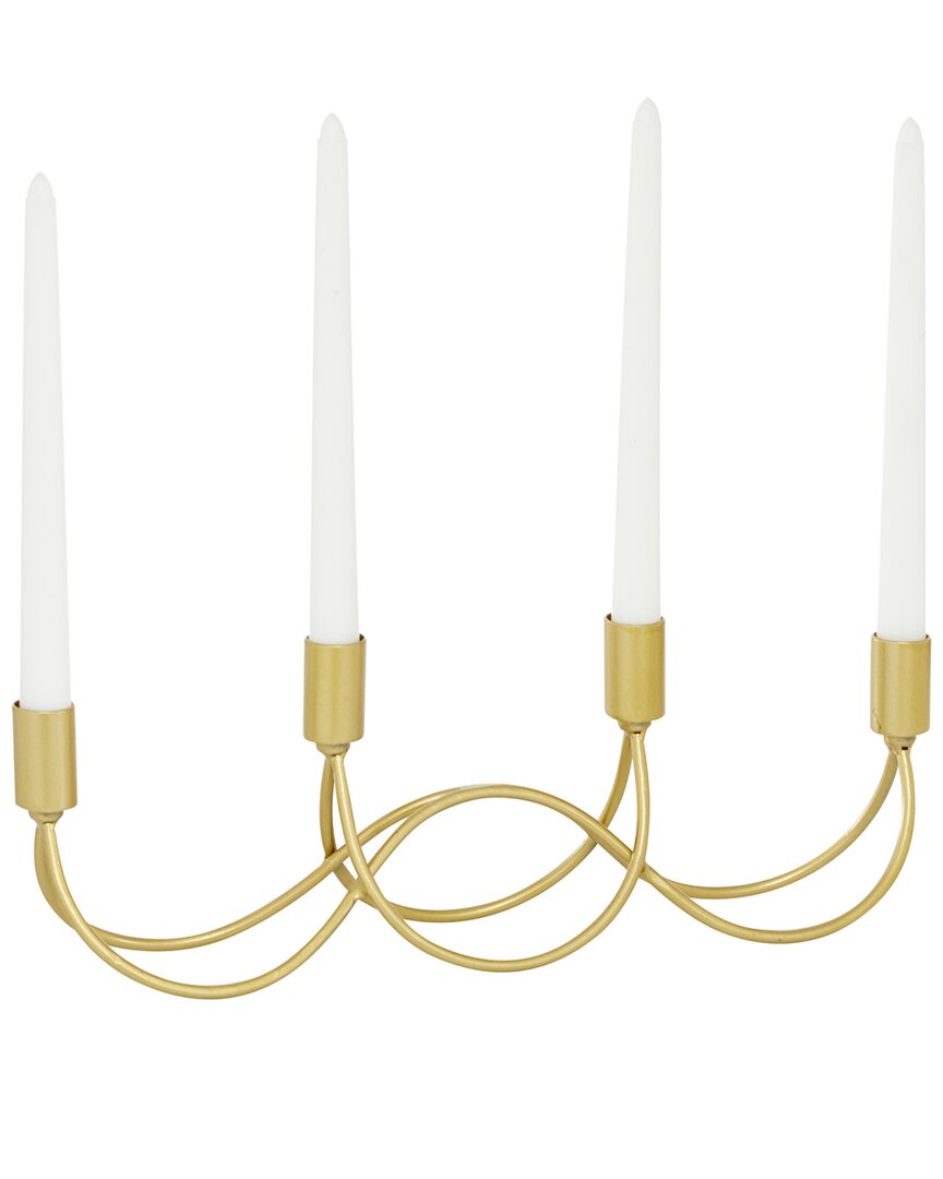 CosmoLiving by Cosmopolitan Cosmoliving By Cosmopolitan Contemporary Solid Metal Candelabra