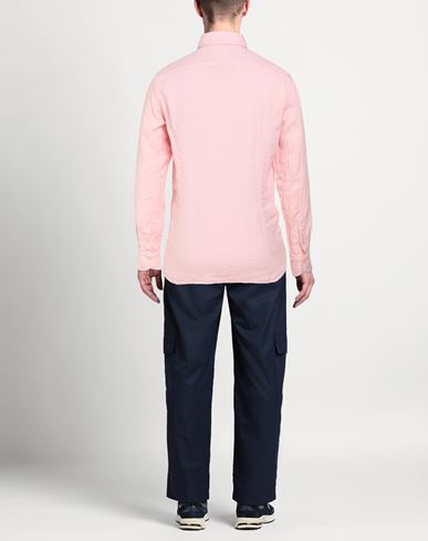 Man Shirt Pink Size S Linen