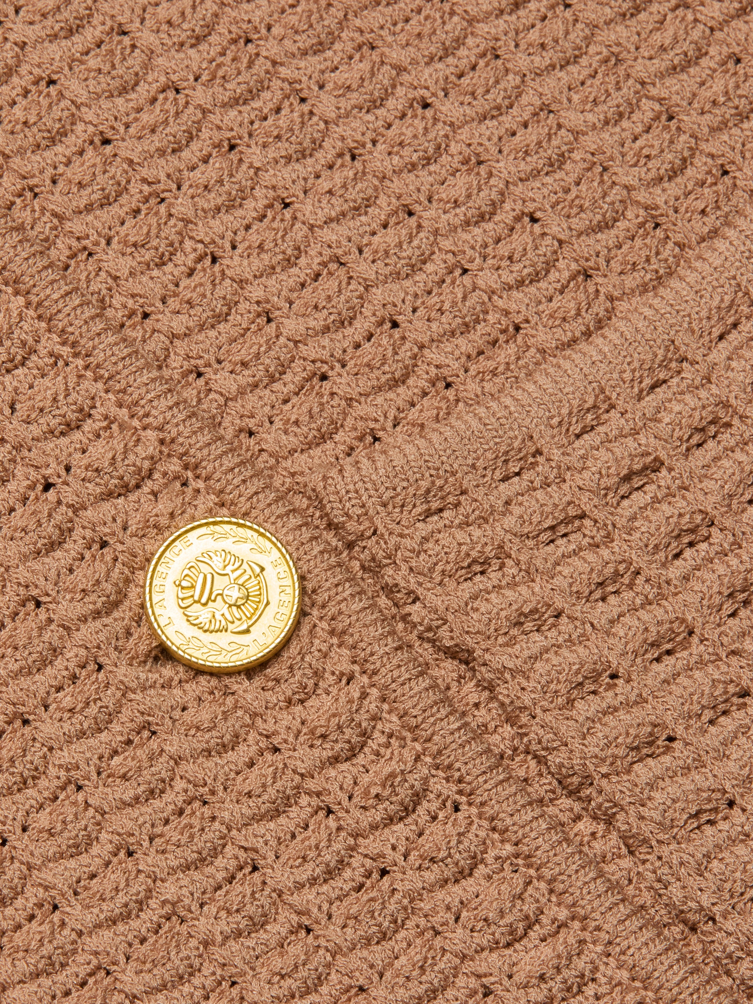 Charlie Knit Jacket In Cappuccino/gold