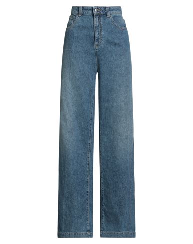 Woman Jeans Blue Size 31 Cotton, Lyocell, Hemp