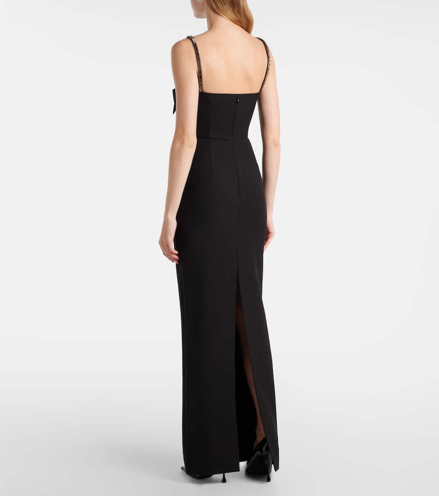 Embellished crêpe gown