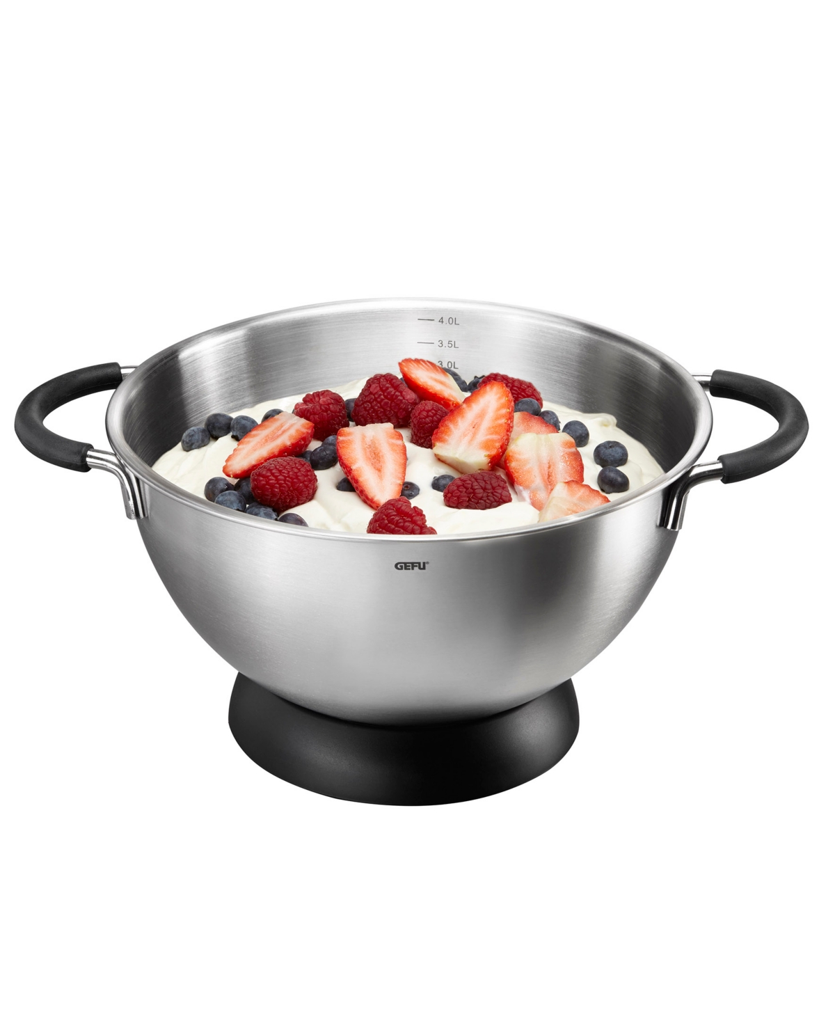 Stainless Steel 4.25 Quart Mixing Bowl with Silicone Base Ring