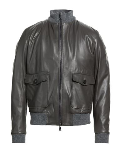 Man Jacket Taupe Size L Leather