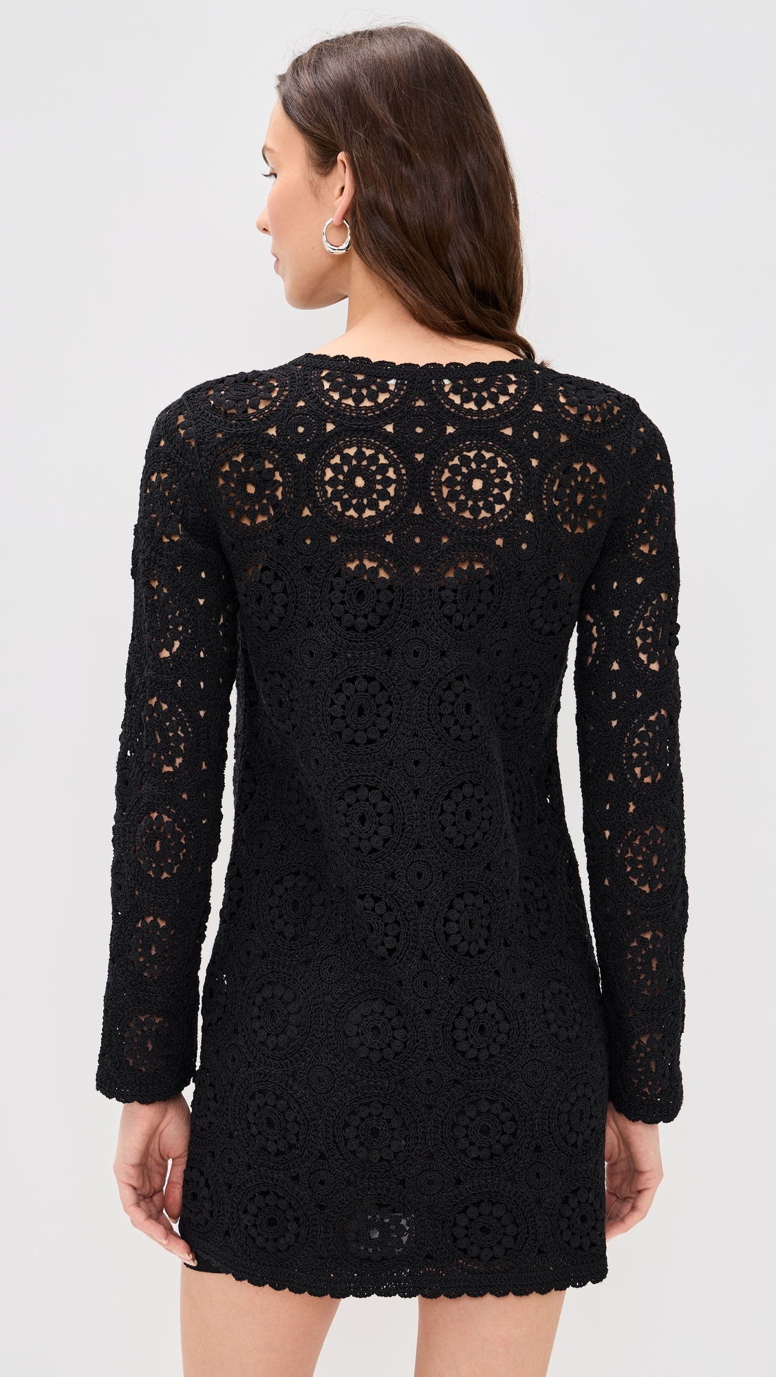 The Crochet Keyhole Dress Black