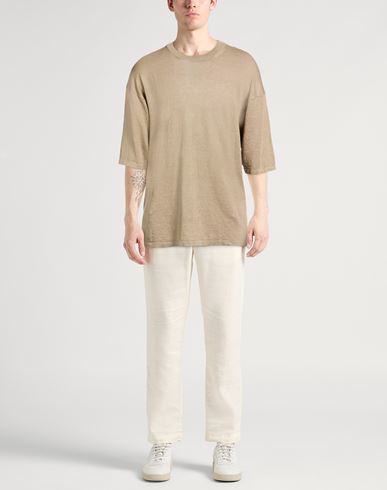 Man Sweater Sand Size 40 Linen