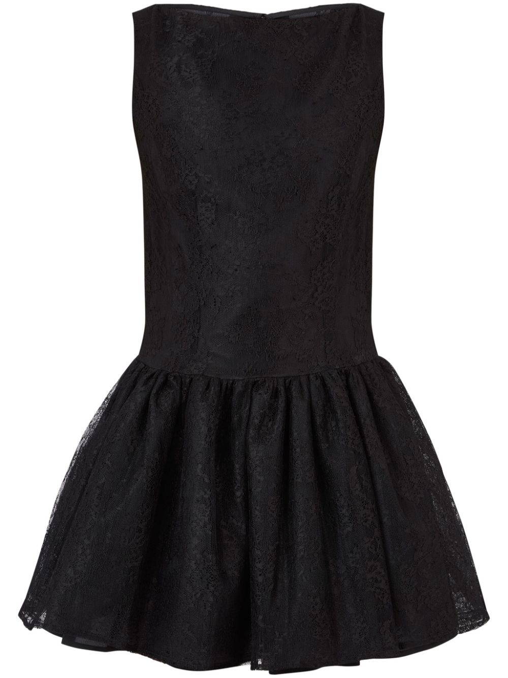 Peplum-hem mini dress - Black