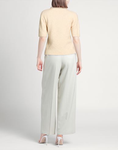 Woman Turtleneck Beige Size 4 Silk, Cashmere