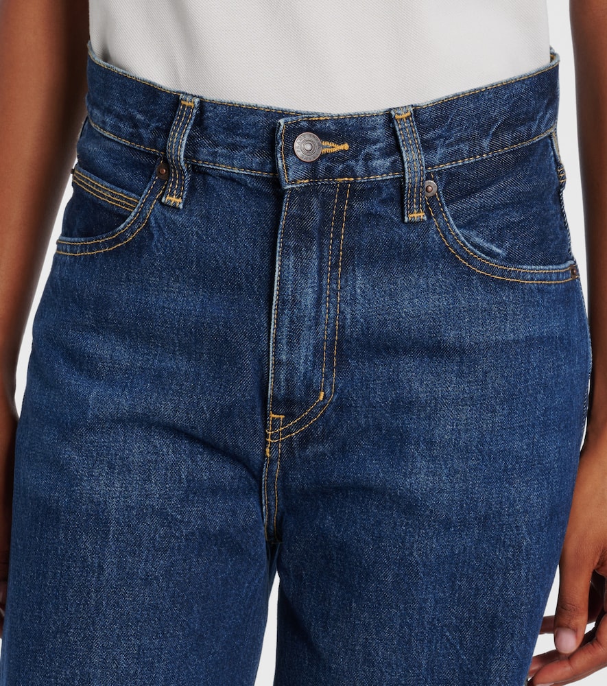 The Cuffed Wide high-rise wide-leg jeans