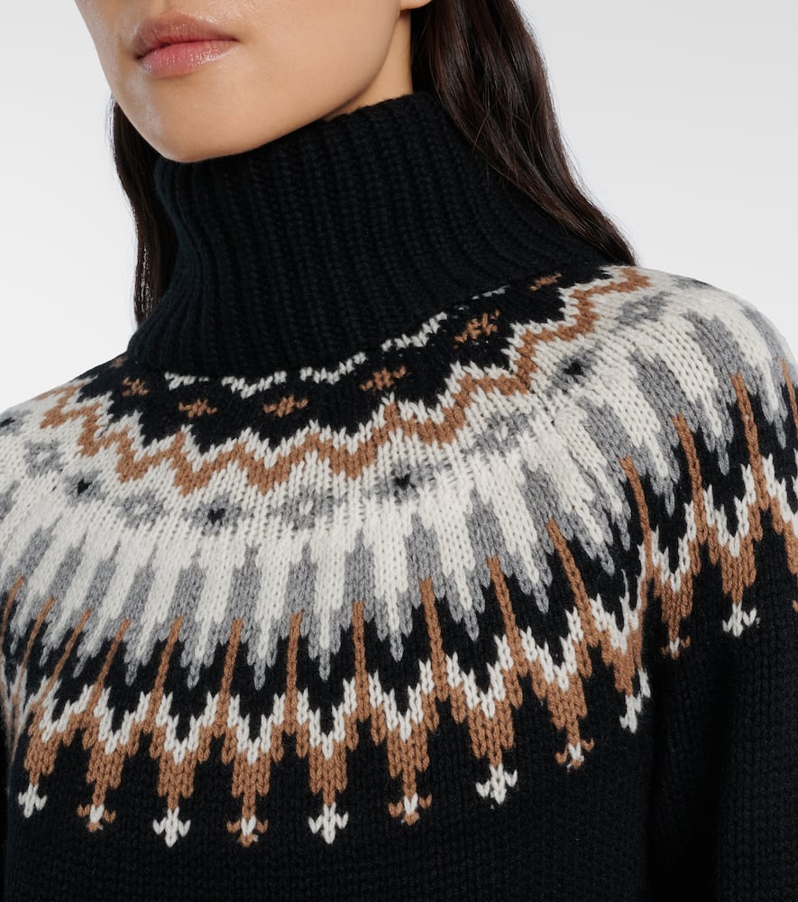 Ingrid jacquard cashmere turtleneck sweater
