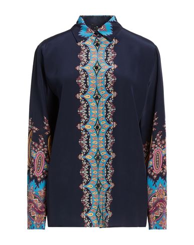 Woman Shirt Midnight blue Size 6 Silk