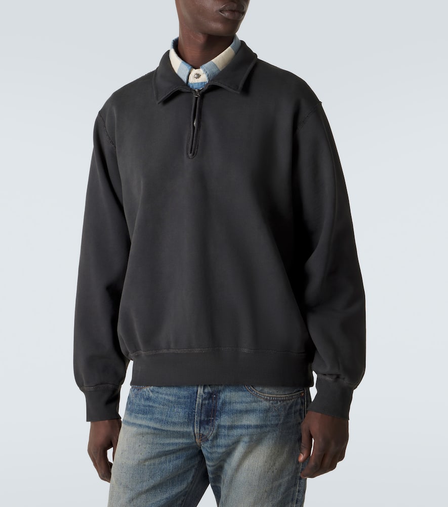 Cotton half-zip sweatshirt