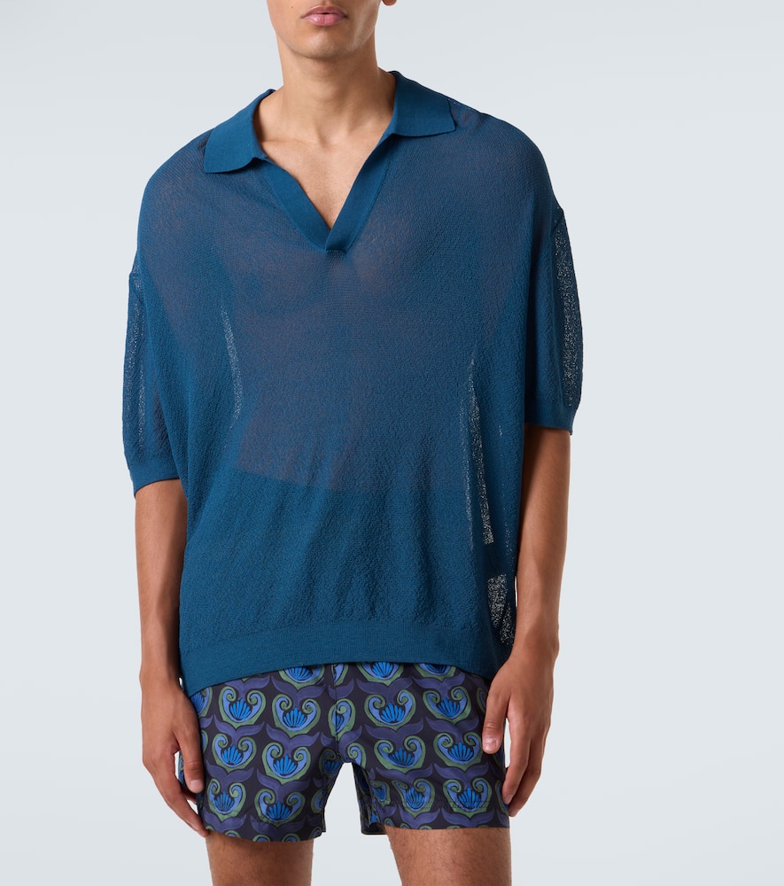 Knitted polo shirt