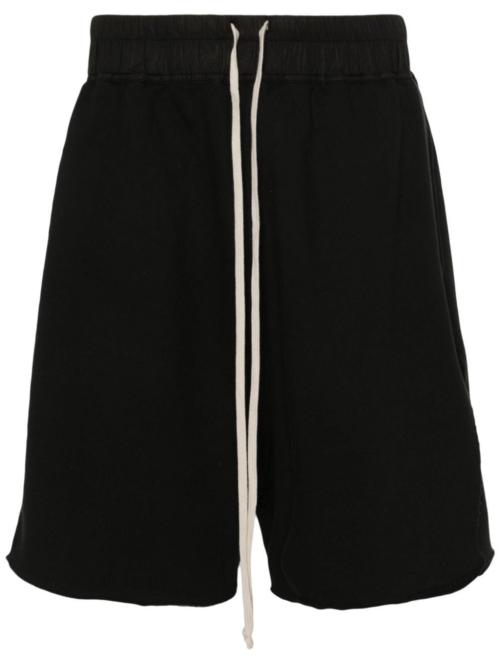 Trucker drop-crotch track shorts - Black