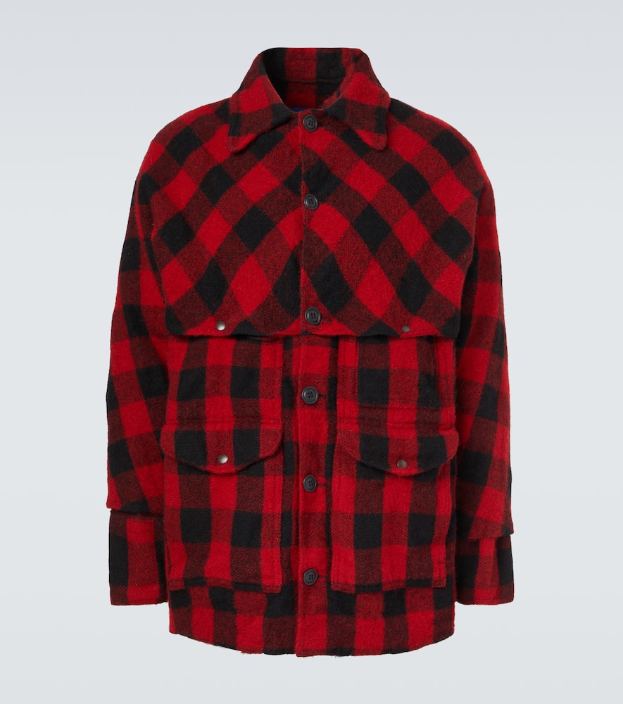 Checked wool jacket