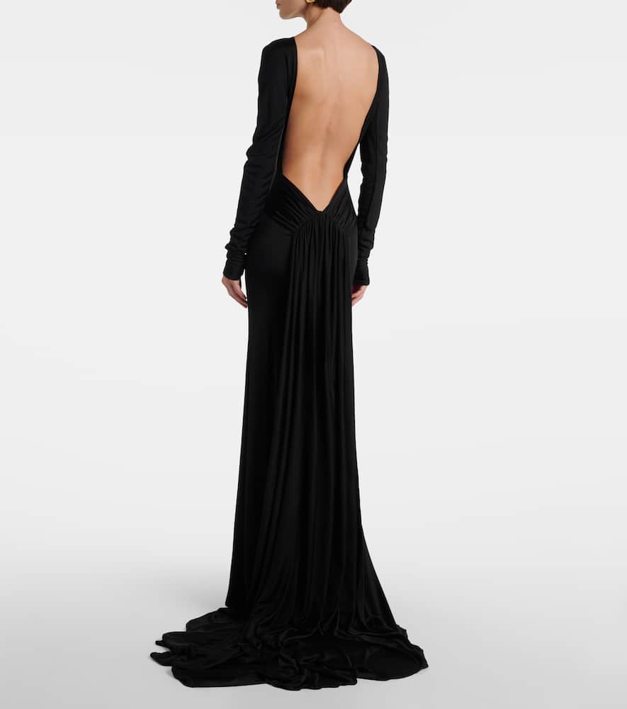 Gathered jersey gown