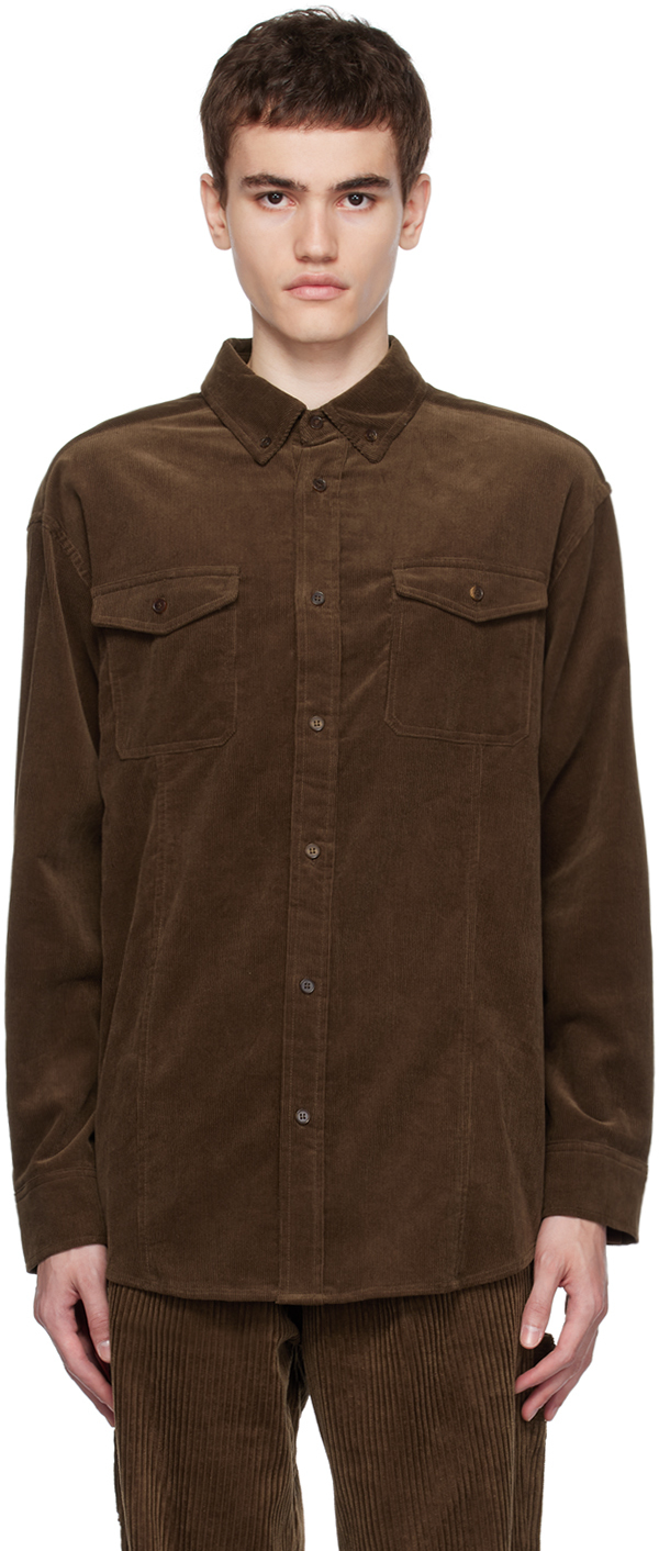 Dunst Brown Flap Pocket Shirt