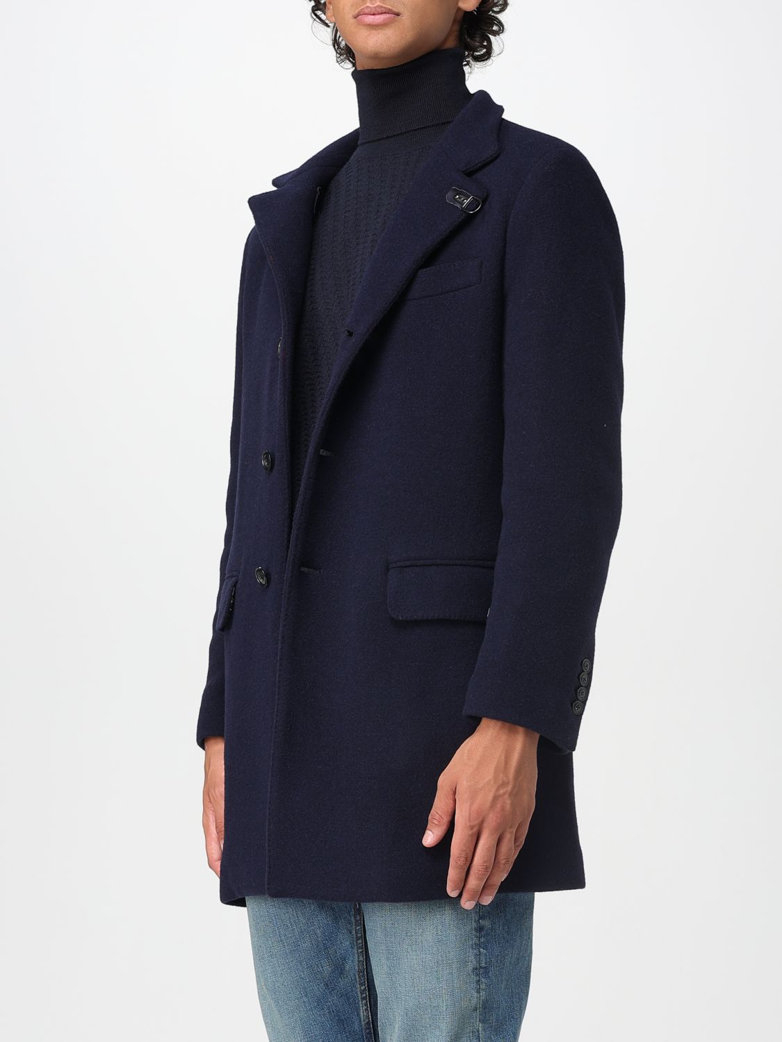 Coat Men color Blue