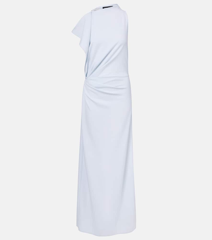 Devyn crêpe draped maxi dress