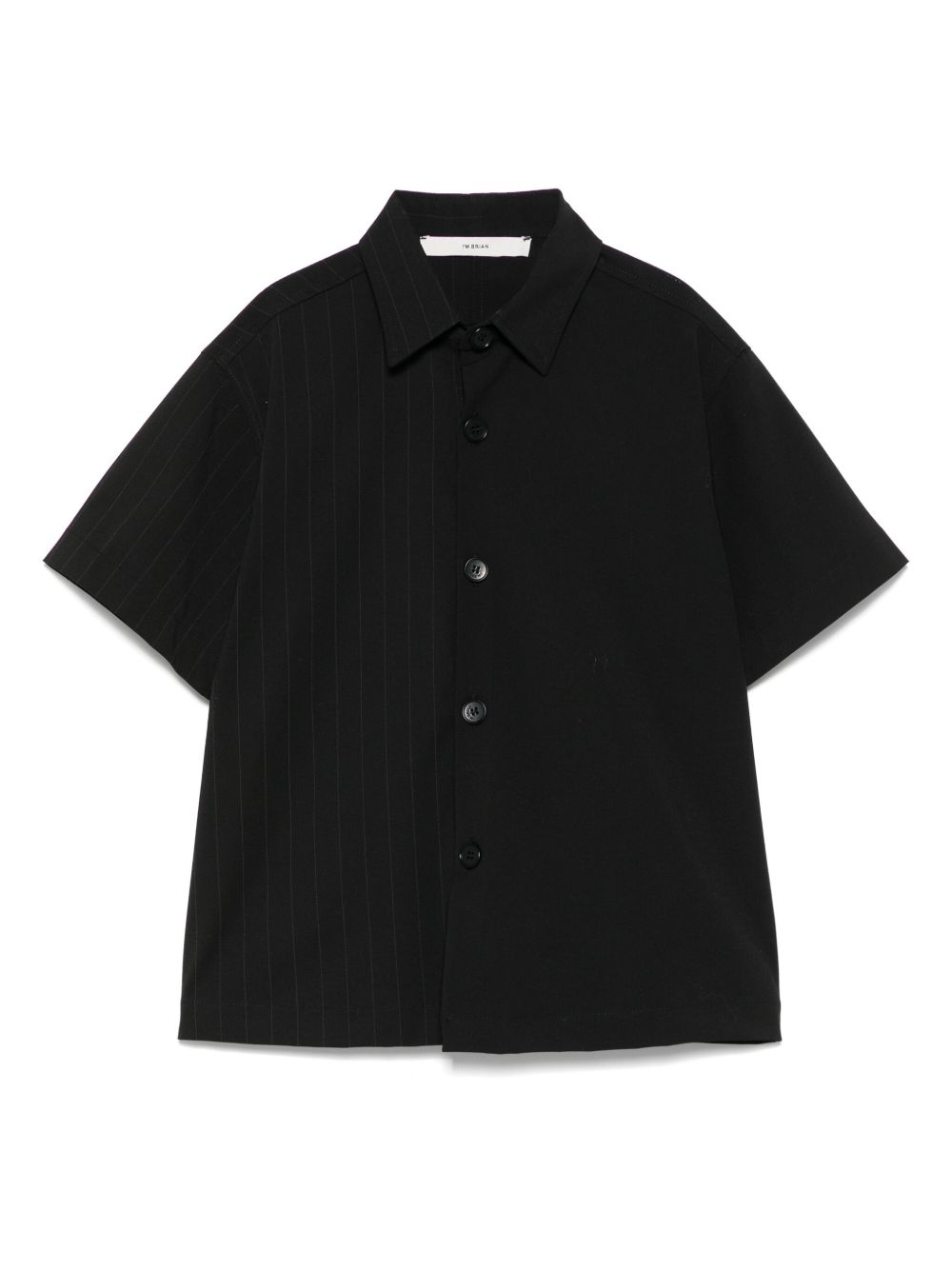 I'm brian panelled shirt - Black