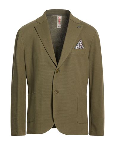 Man Blazer Military green Size 38 Cotton, Elastane