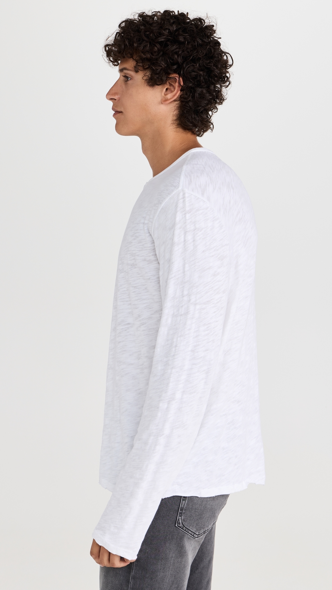 Destroyed Wash Henley White