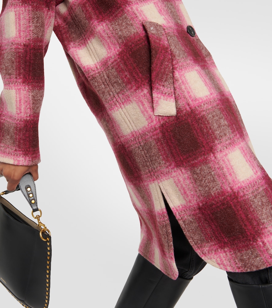 Gabriel checked wool-blend coat