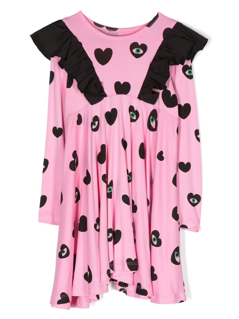 Maya heart-print dress - Pink