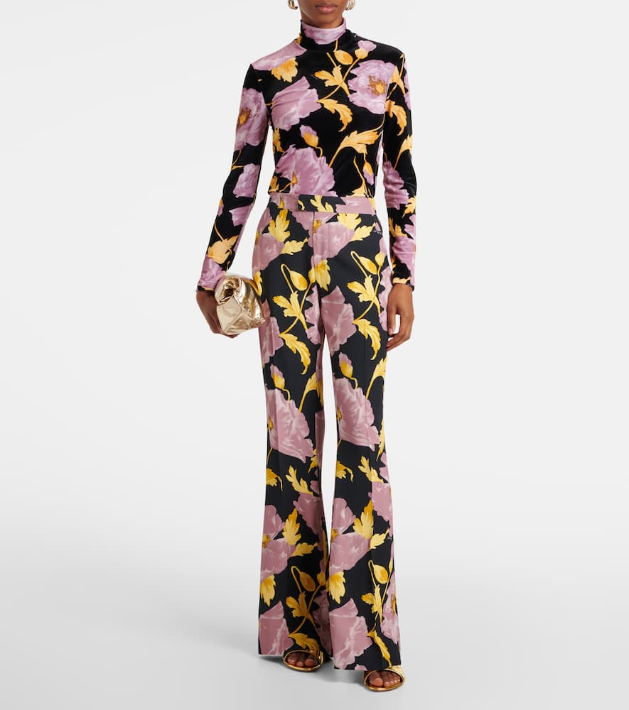 Saturday Night printed bootcut pants