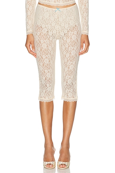 Sandy Liang Barlow Capris in Ivory