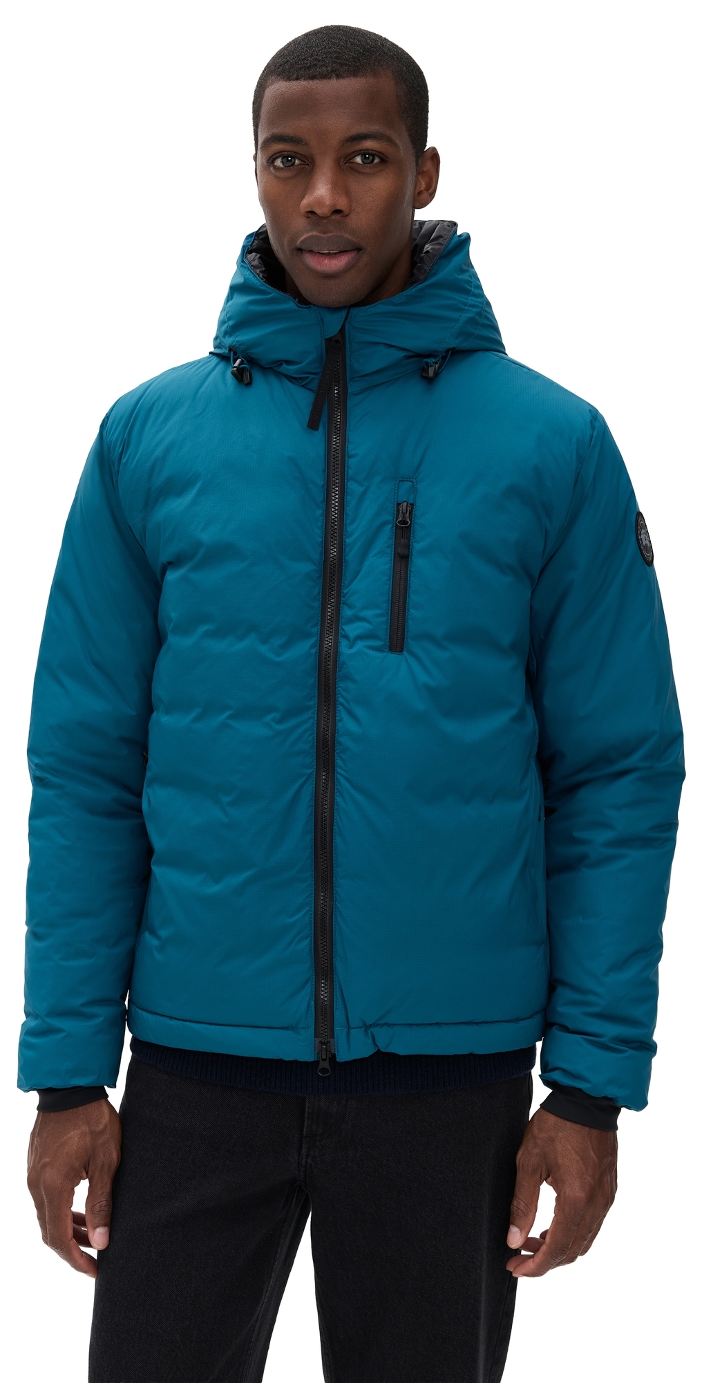 Lodge Black Disc Hooded Jacket Guard Blue