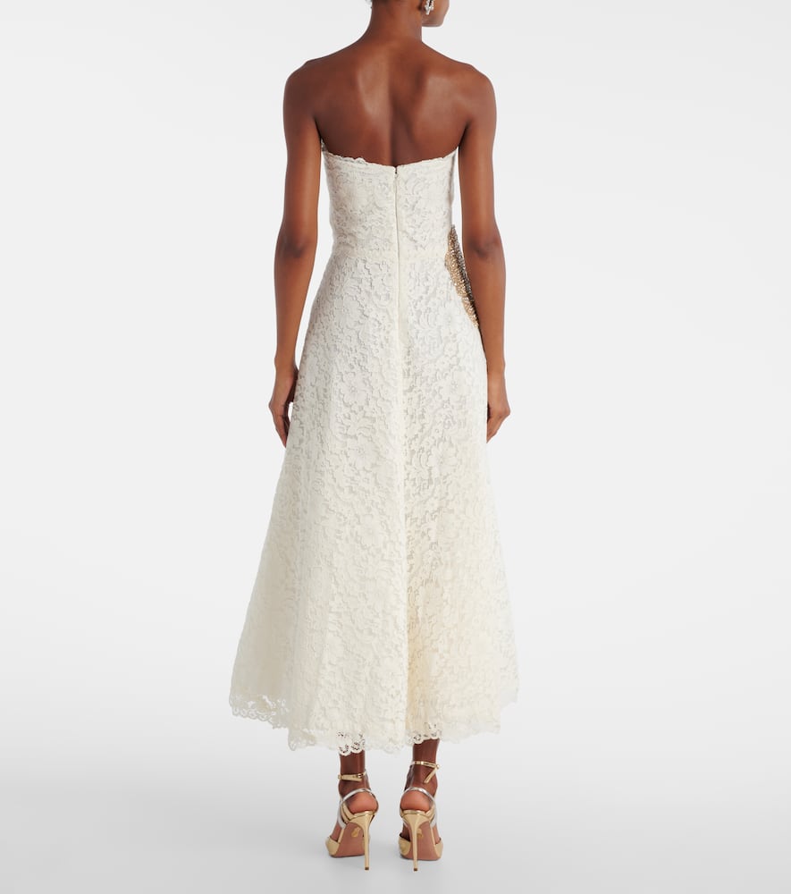 Hallis embellished lace cocktail dress