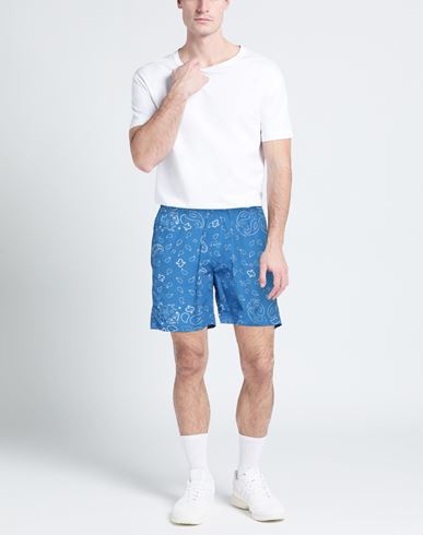 Man Shorts & Bermuda Shorts Blue Size S Cotton