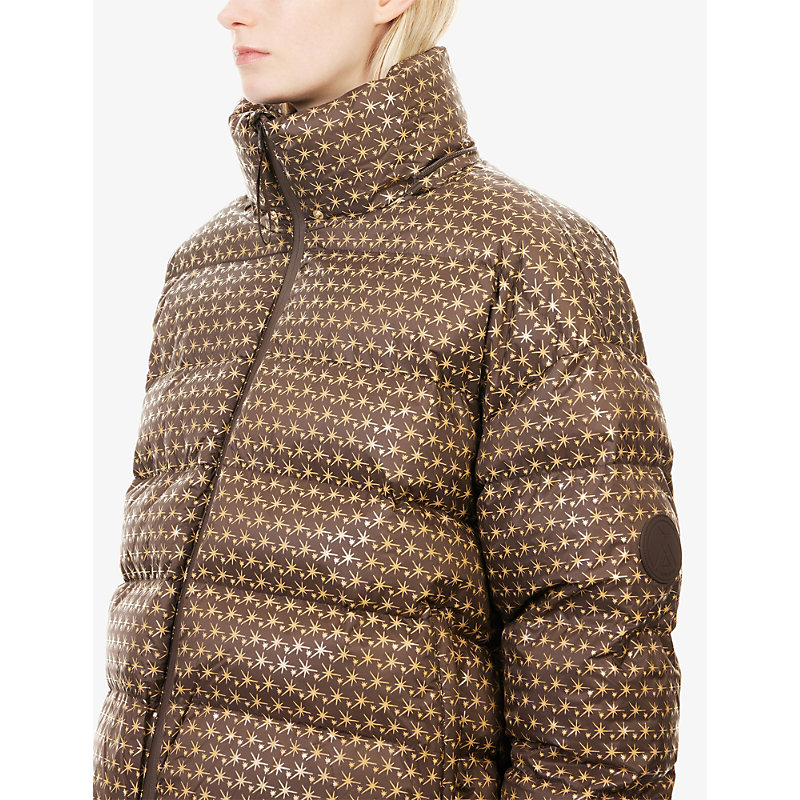Womens Chocolate/Gold Apricity Nylon Ski Jacket