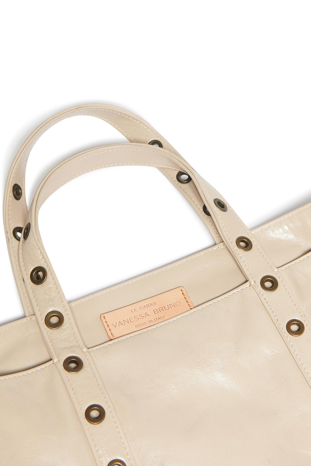 Leather M cabas tote