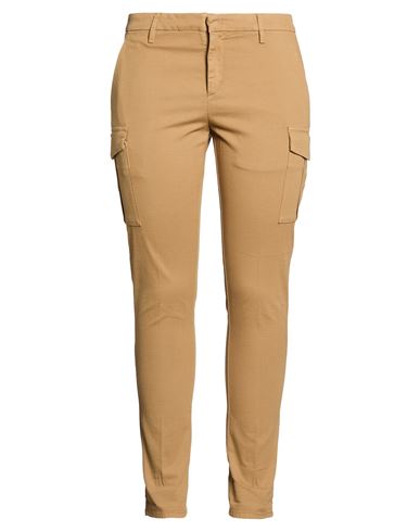 Woman Pants Sand Size 33 Cotton, Elastane