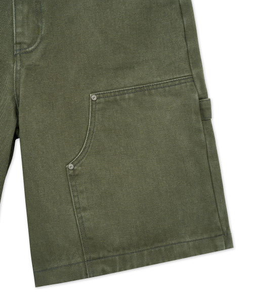 Cachion Washed Double Knee Carpenter Shorts KHAKI