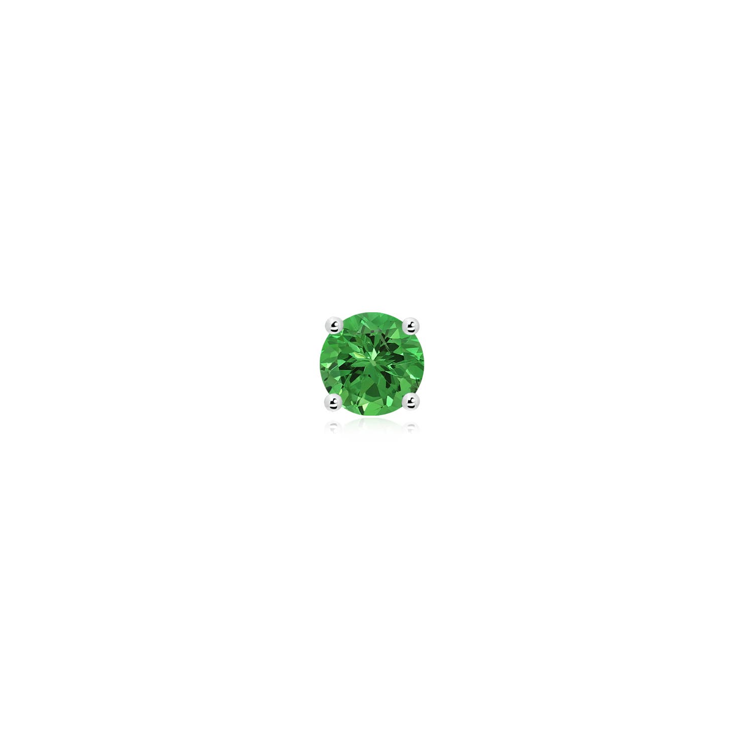 Angara 0.31 CTW Basket-Set Round Tsavorite Stud in Platinum